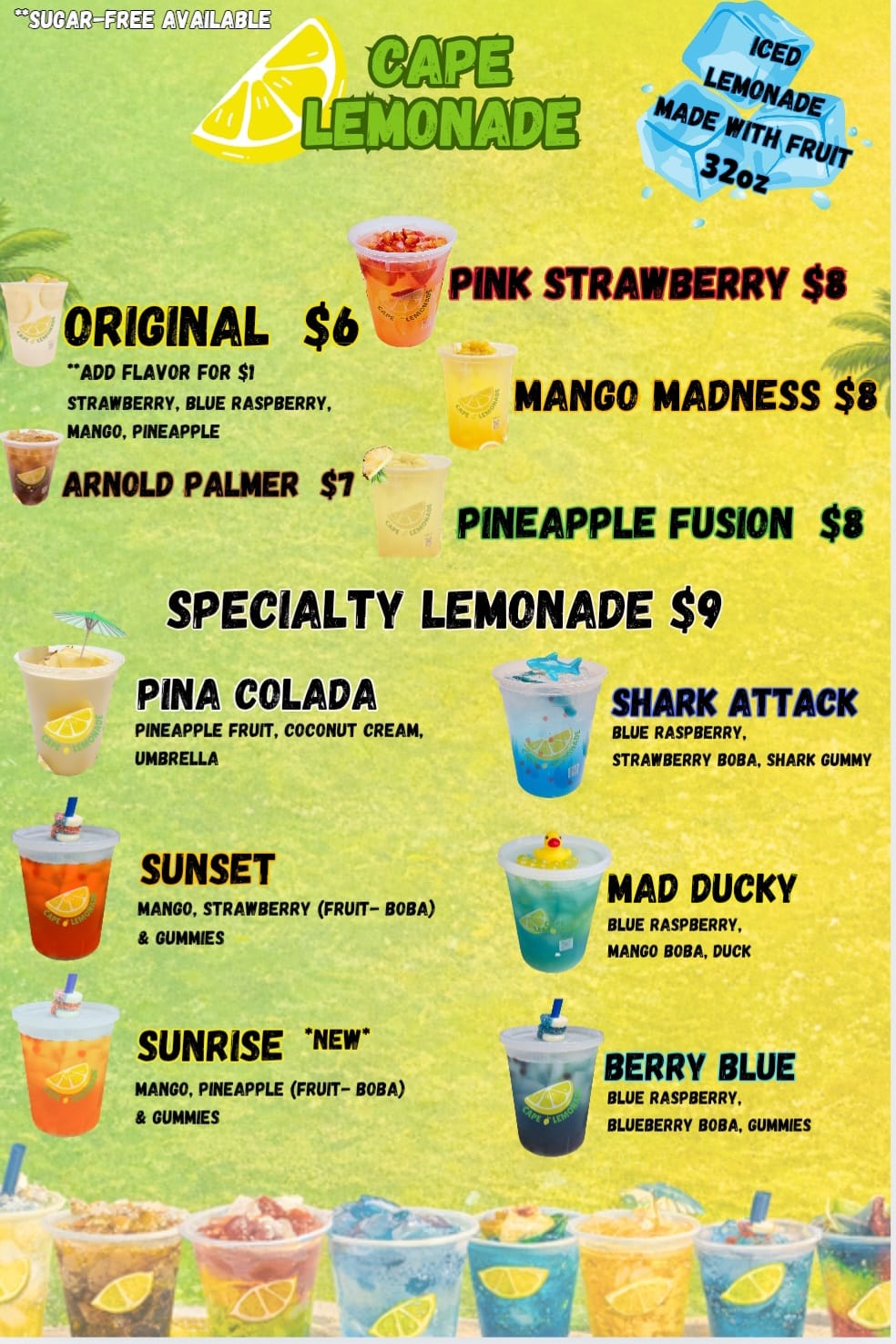 Lemonades Menu