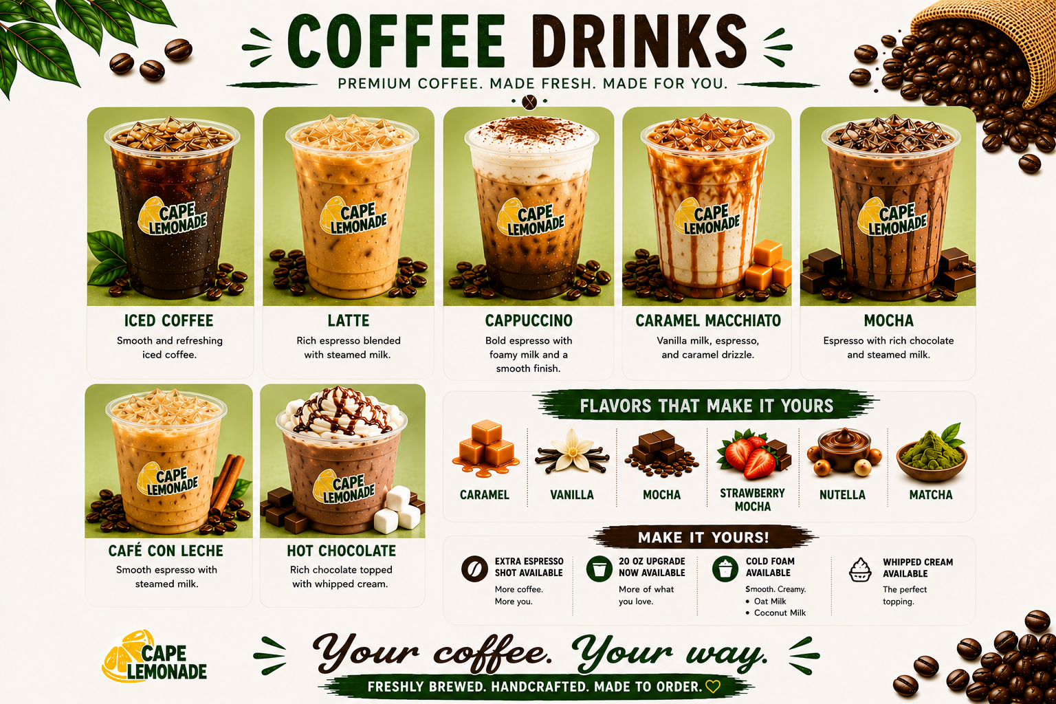 Coffee Menu